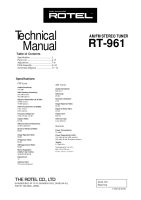 Rotel RT-961 - Technical manual 